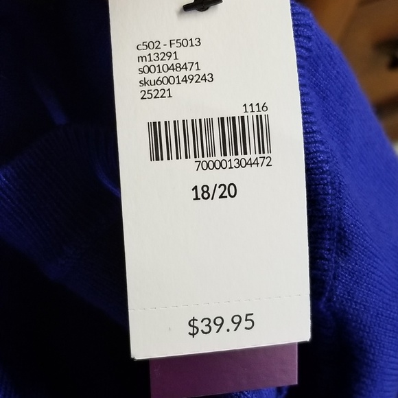 Lane Bryant  sweater blue long sleeve  sz 18/20 - Picture 4 of 8